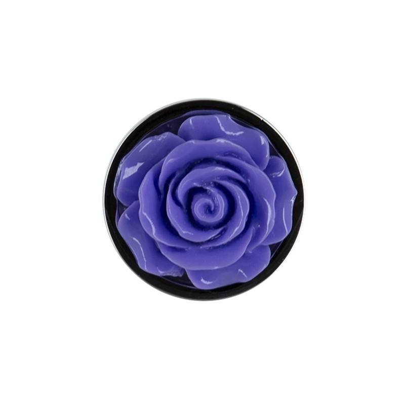 Plug analny - Lux Active Metal Butt Plug Purple Rose